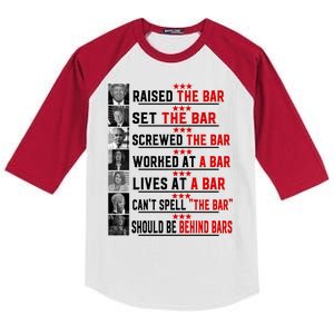 Funny Raised The Bar Pro Donald Trump Quote Kids Colorblock Raglan Jersey