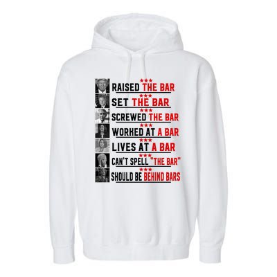 Funny Raised The Bar Pro Donald Trump Quote Garment-Dyed Fleece Hoodie