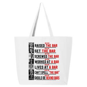 Funny Raised The Bar Pro Donald Trump Quote 25L Jumbo Tote