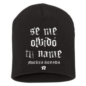 Fuerza Regida Tu Name Se Me Olvido Short Acrylic Beanie