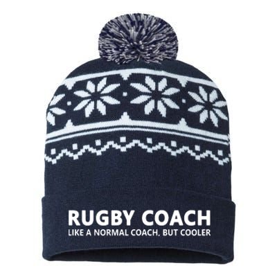 Funny Rugby Trainer Definition Rugby Coach USA-Made Snowflake Beanie