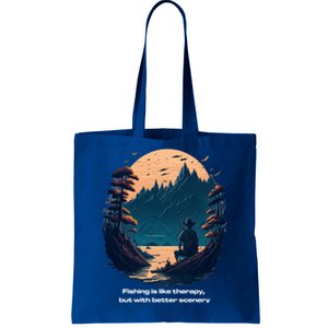 Fishing Relaxing Therapy Quote Meaningful Gift Tote Bag