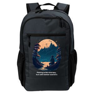 Fishing Relaxing Therapy Quote Meaningful Gift Daily Commute Backpack