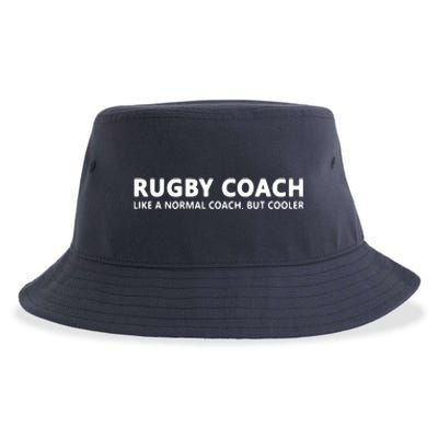 Funny Rugby Trainer Definition Rugby Coach Sustainable Bucket Hat