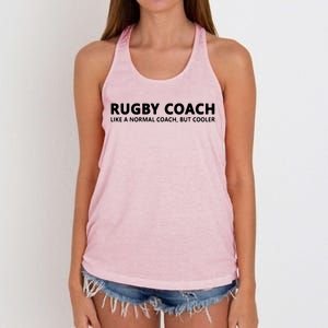 Funny Rugby Trainer Definition Rugby Coach Women's Knotted Racerback Tank