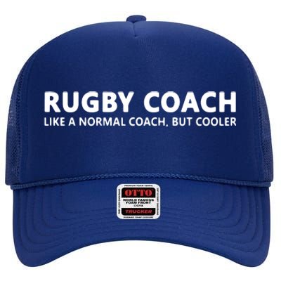 Funny Rugby Trainer Definition Rugby Coach High Crown Mesh Back Trucker Hat