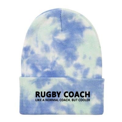 Funny Rugby Trainer Definition Rugby Coach Tie Dye 12in Knit Beanie