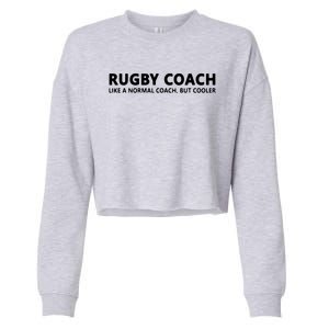 Funny Rugby Trainer Definition Rugby Coach Cropped Pullover Crew