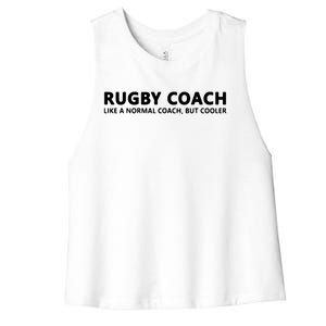 Funny Rugby Trainer Definition Rugby Coach Women's Racerback Cropped Tank