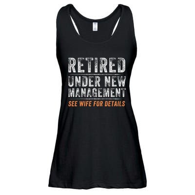 Funny Retired Under New Management See Wife For Details Ladies Essential Flowy Tank