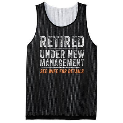 Funny Retired Under New Management See Wife For Details Mesh Reversible Basketball Jersey Tank