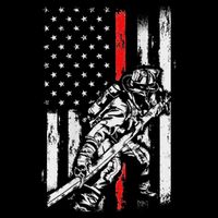 Firefighter Red Us Patriotic Funny Fireman American Flag Flatbill Hat