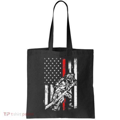 Firefighter Red Us Patriotic Funny Fireman American Flag Bag
