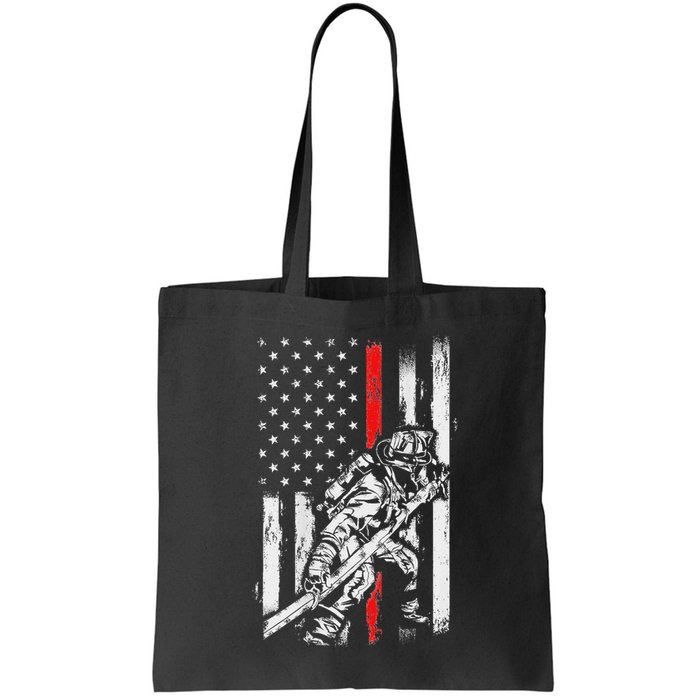Firefighter Red Us Patriotic Funny Fireman American Flag Bag