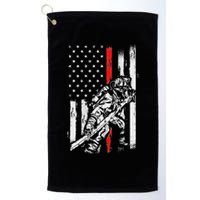 Firefighter Red Us Patriotic Funny Fireman American Flag Golf Towel
