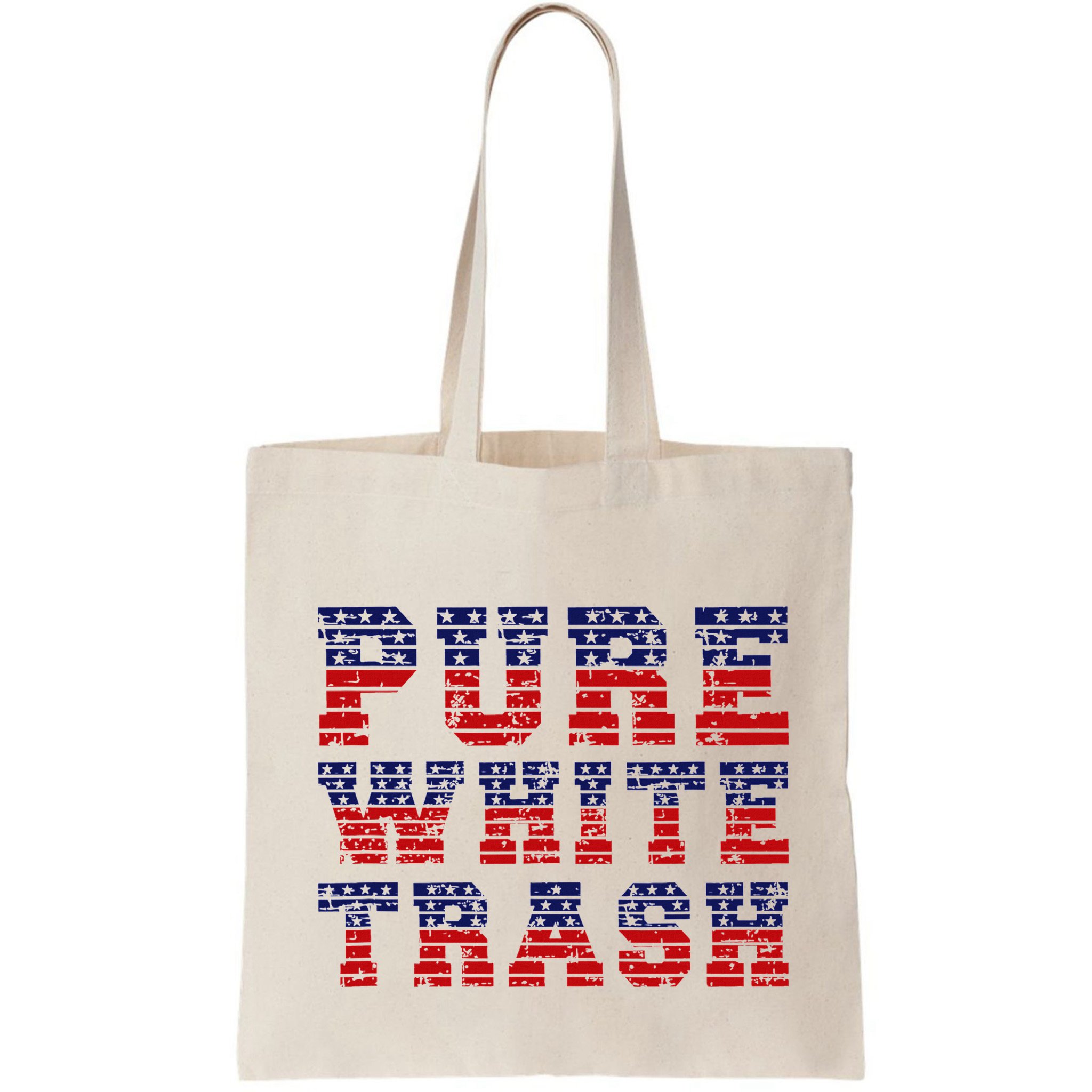 Funny Redneck Usa American Flag Pure White Trash Bag