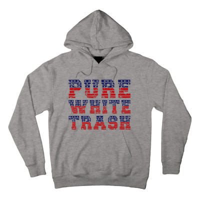 Funny Redneck Usa American Flag Pure White Trash Tall Hoodie