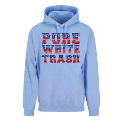 Funny Redneck Usa American Flag Pure White Trash Unisex Surf Hoodie