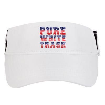 Funny Redneck Usa American Flag Pure White Trash Adult Drive Performance Visor