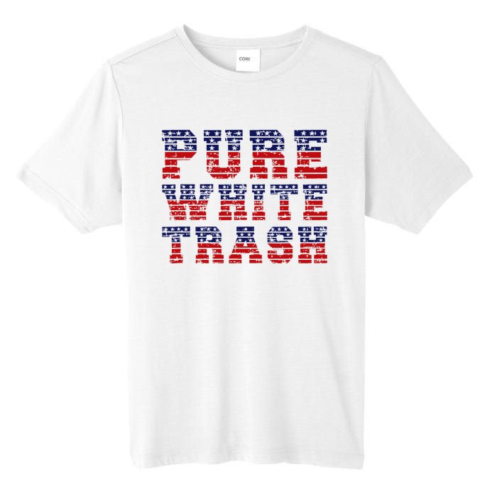 Funny Redneck Usa American Flag Pure White Trash Tall Fusion ChromaSoft Performance T-Shirt