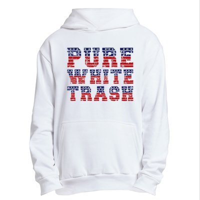 Funny Redneck Usa American Flag Pure White Trash Urban Pullover Hoodie