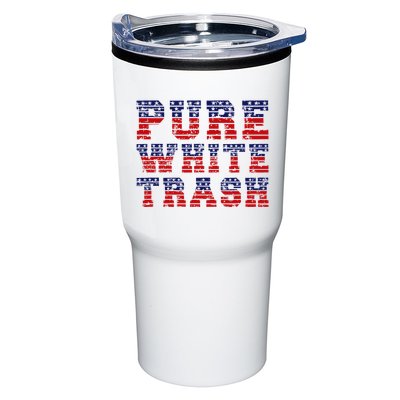 Funny Redneck Usa American Flag Pure White Trash Tumbler
