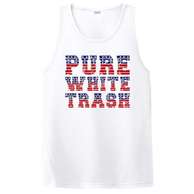 Funny Redneck Usa American Flag Pure White Trash PosiCharge Competitor Tank