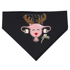 Festive Reindeer Uterus Nurse Speculum Xmas Light Obgyn USA-Made Doggie Bandana