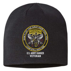 Funny Retired Us Ranger Veteran Usa Military Vet Sustainable Beanie