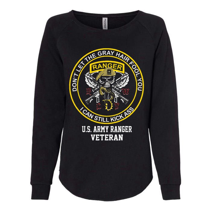 Funny Retired Us Ranger Veteran Usa Military Vet Womens California Wash Sweatshirt