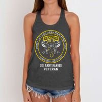 Funny Retired Us Ranger Veteran Usa Military Vet Women's Knotted Racerback Tank