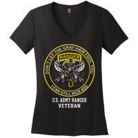 Funny Retired Us Ranger Veteran Usa Military Vet Women's V-Neck T-Shirt