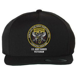 Funny Retired Us Ranger Veteran Usa Military Vet Wool Snapback Cap