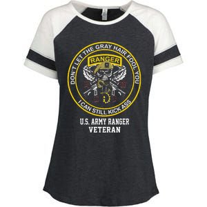 Funny Retired Us Ranger Veteran Usa Military Vet Enza Ladies Jersey Colorblock Tee