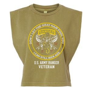 Funny Retired Us Ranger Veteran Usa Military Vet Garment-Dyed Women's Muscle Tee