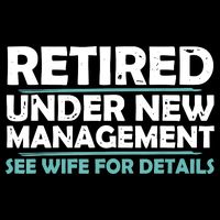 Funny Retired Under New Management Retirement Impact Tech Backpack