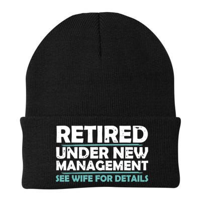Funny Retired Under New Management Retirement Beanie