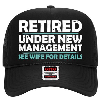 Funny Retired Under New Management Retirement Trucker Hat