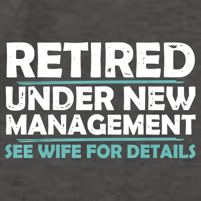 Funny Retired Under New Management Retirement Vector Backpack