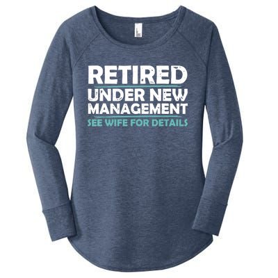 Funny Retired Under New Management Retirement Women's Perfect Tri Tunic Long Sleeve Shirt