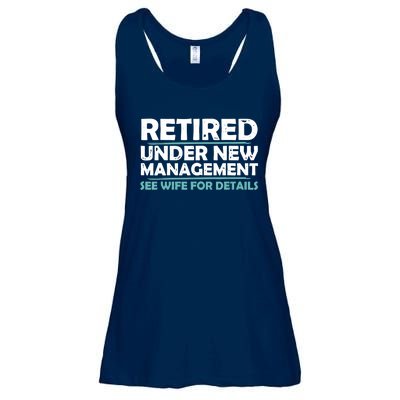 Funny Retired Under New Management Retirement Ladies Essential Flowy Tank