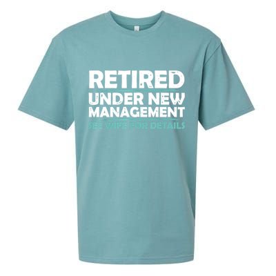 Funny Retired Under New Management Retirement Sueded Cloud Jersey T-Shirt