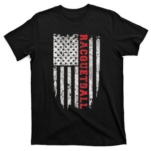 Funny Racquetball USA American Flag For Racquetball Player T-Shirt