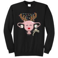 Festive Reindeer Uterus Nurse Speculum Xmas Light Obgyn Sweatshirt