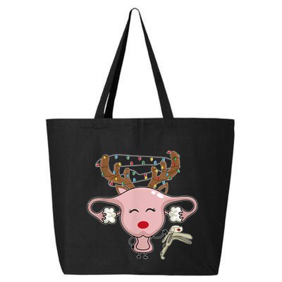 Festive Reindeer Uterus Nurse Speculum Xmas Light Obgyn 25L Jumbo Tote