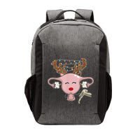 Festive Reindeer Uterus Nurse Speculum Xmas Light Obgyn Vector Backpack