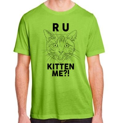 Funny R U Kitten Me Are You Kidding Me Cat Adult ChromaSoft Performance T-Shirt