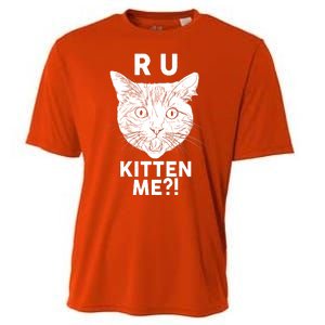 Funny R U Kitten Me Are You Kidding Me Cat Cooling Performance Crew T-Shirt