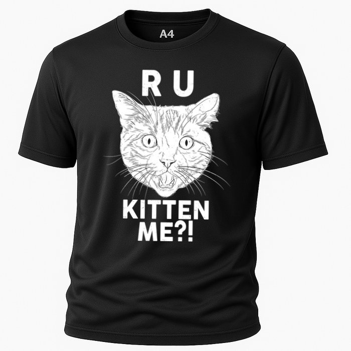 Funny R U Kitten Me Are You Kidding Me Cat Cooling Performance Crew T-Shirt