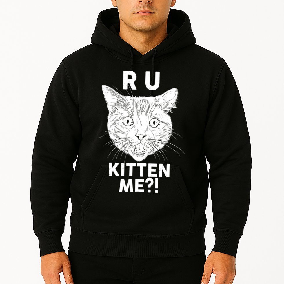 Funny R U Kitten Me Are You Kidding Me Cat Hoodie